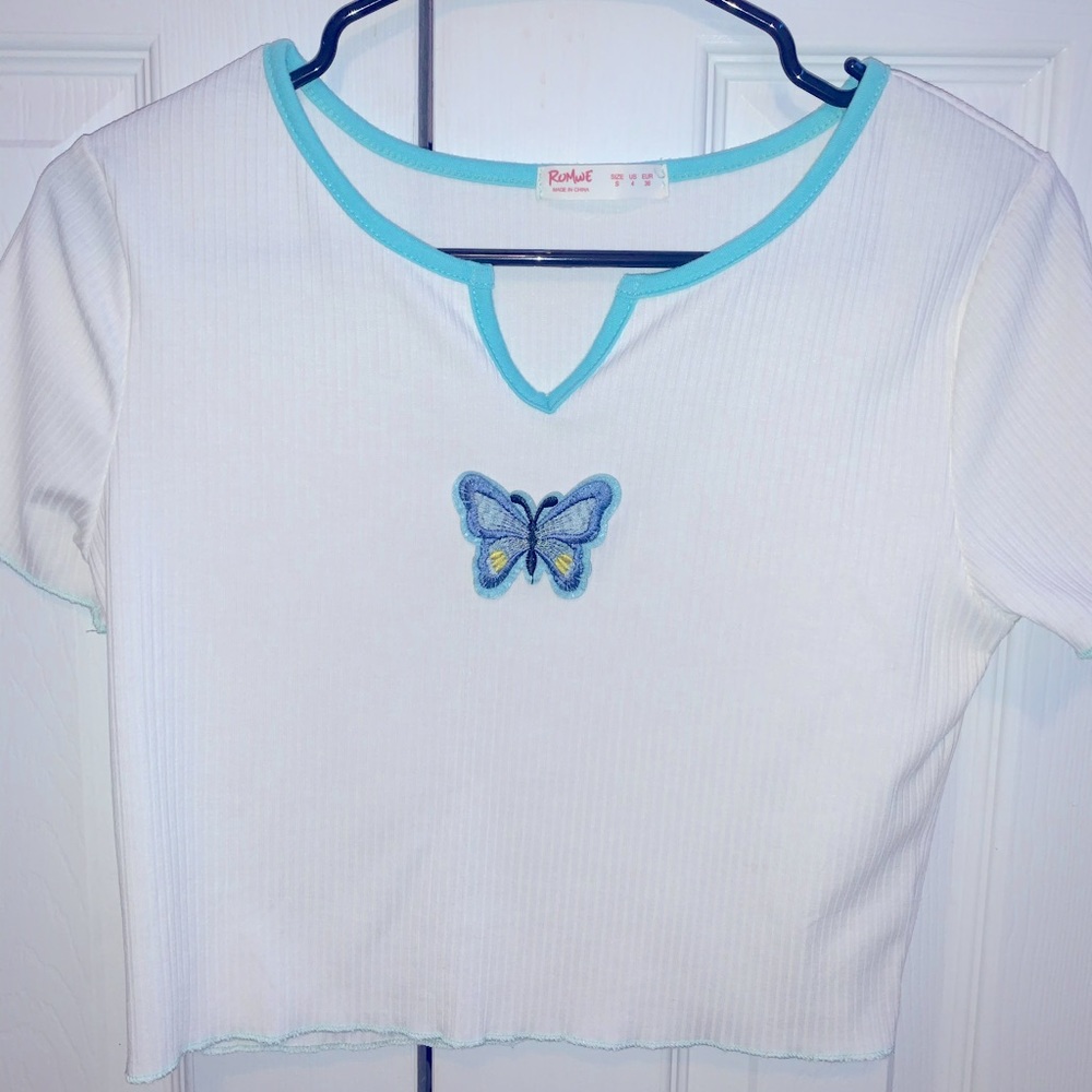 Butterfly crop top